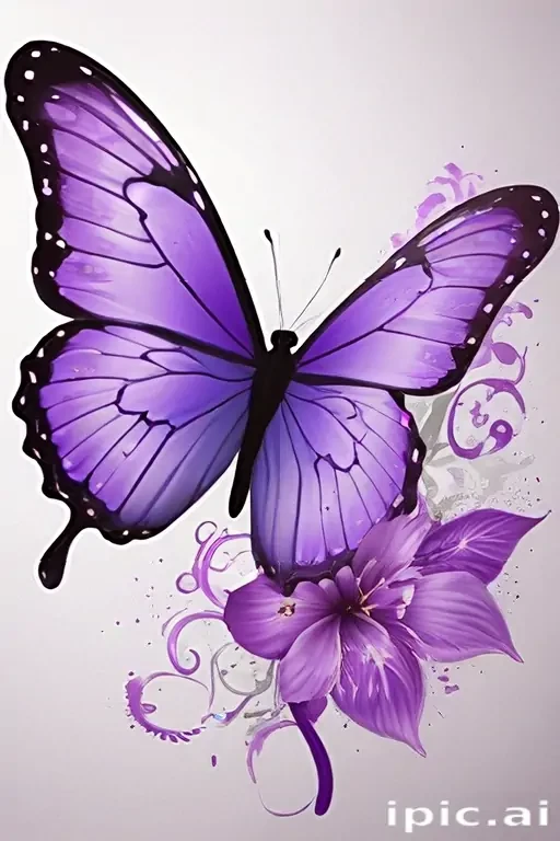 purple butterfly clipart