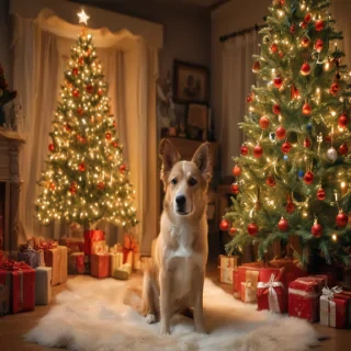 christmas wallpaper dog