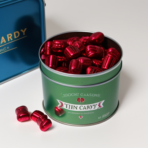 hard candy in a tin