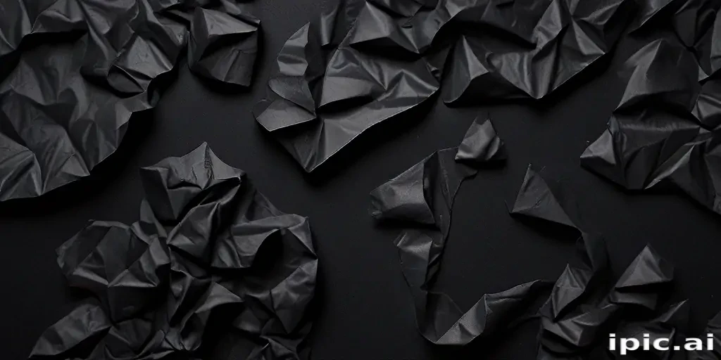 crumpled black paper