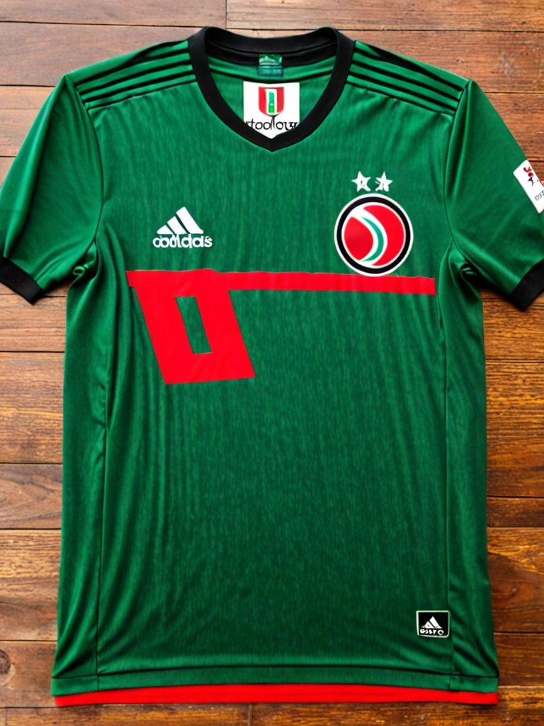Uma camisa do Flamengo com a cor verde