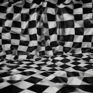 black and white checkered background
