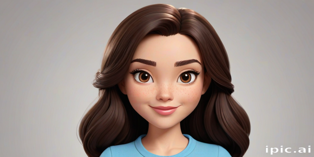 brunette cartoon character