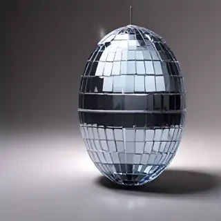 transparent disco ball