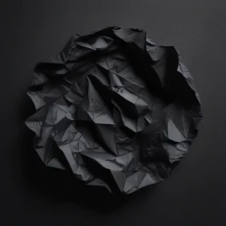 crumpled black paper