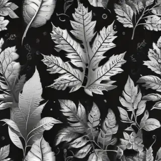 black and white clipart leaf