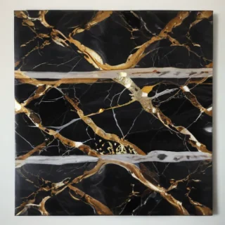 black and gold marble