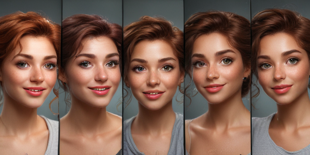 Exploring Different Hair Colors and Styles on a Beautiful Model