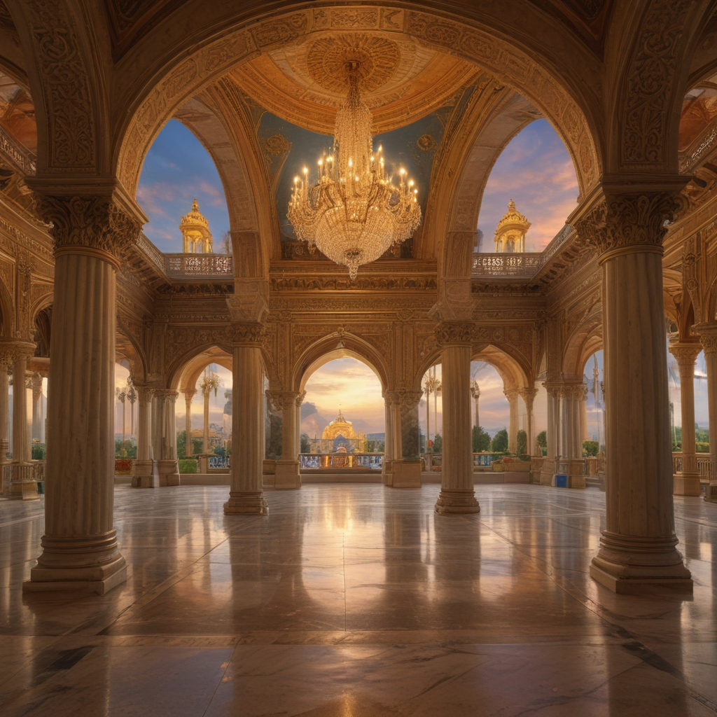Majestic Interior of a Grand Hall with Stunning Architecture and ...