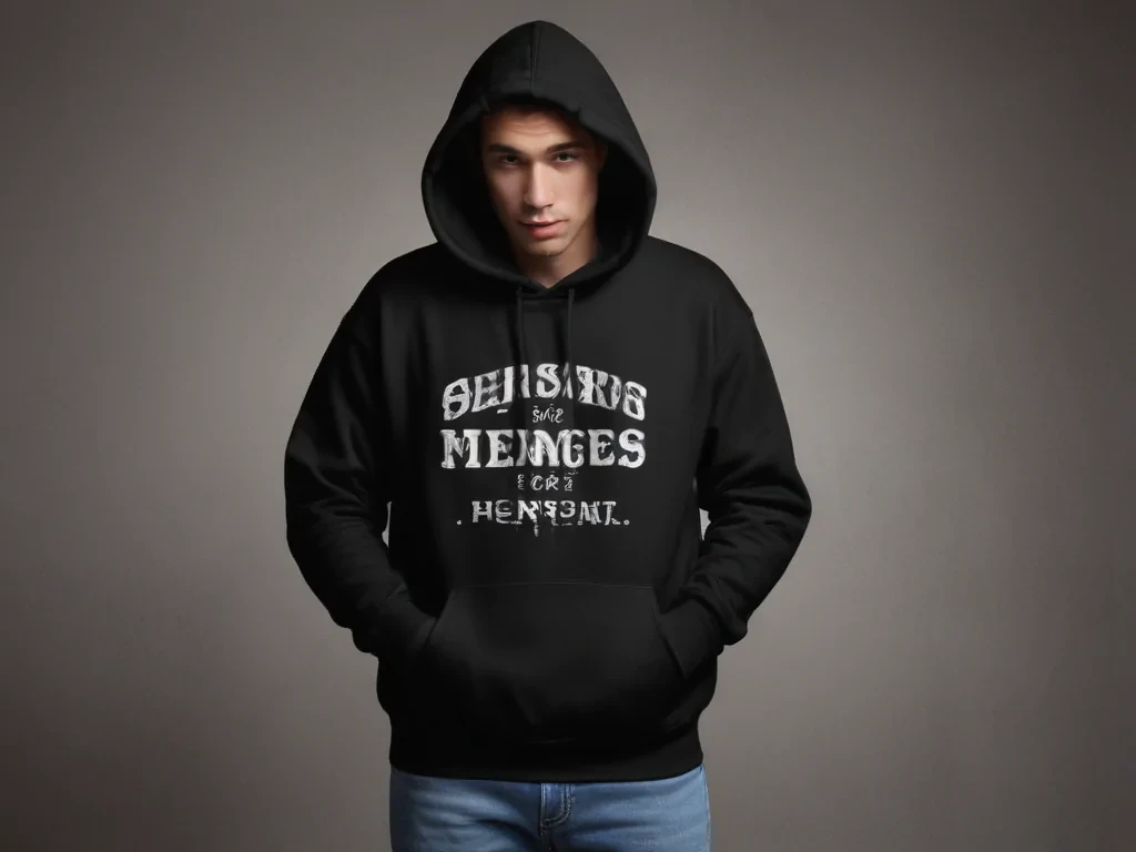black hoodie mockup