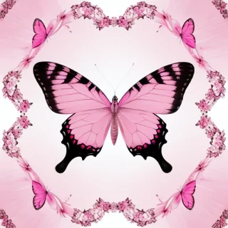 pink butterflies aesthetic