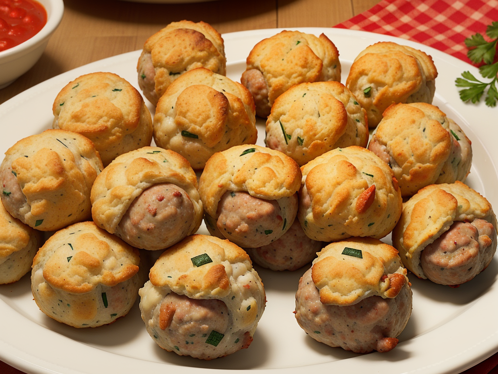 sausage ball with red lobster biscuit mix