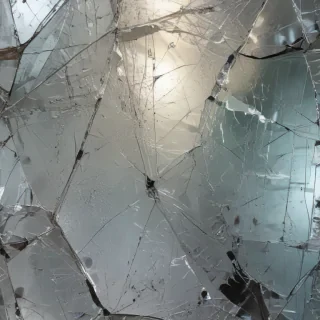 cracked glass transparent