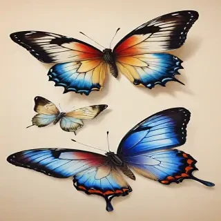 pictures of drawings of butterflies