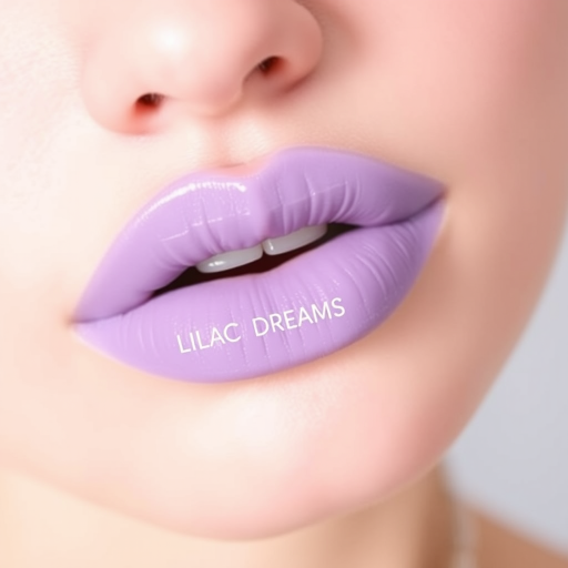 Pastel lavender lips with a velvety matte finish, called "Lilac Dreams," offering a unique, trendy color with a comfortable wear