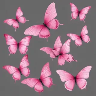 pink butterflies png