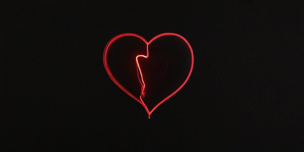 heart with black background