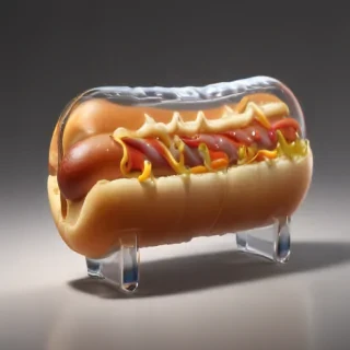 transparent hot dog