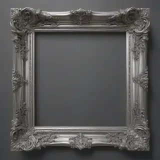 silver picture frame png