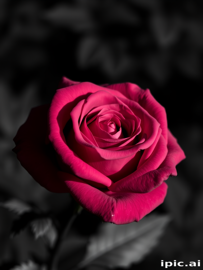 rose with black and white background