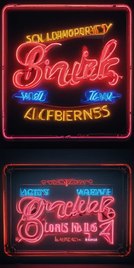 neon sign mockup