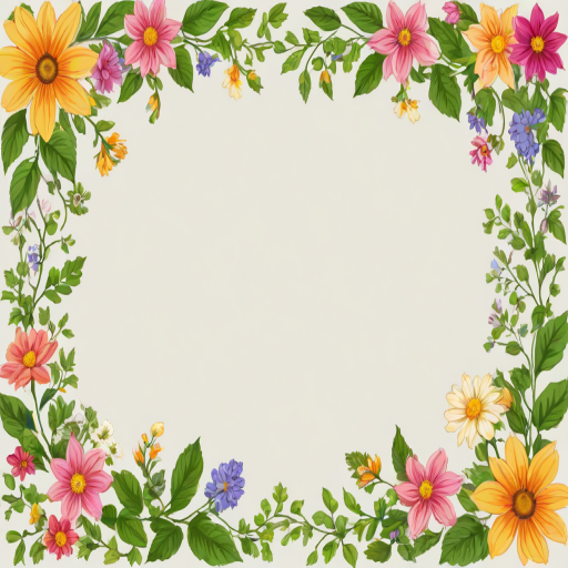 free flower border clipart