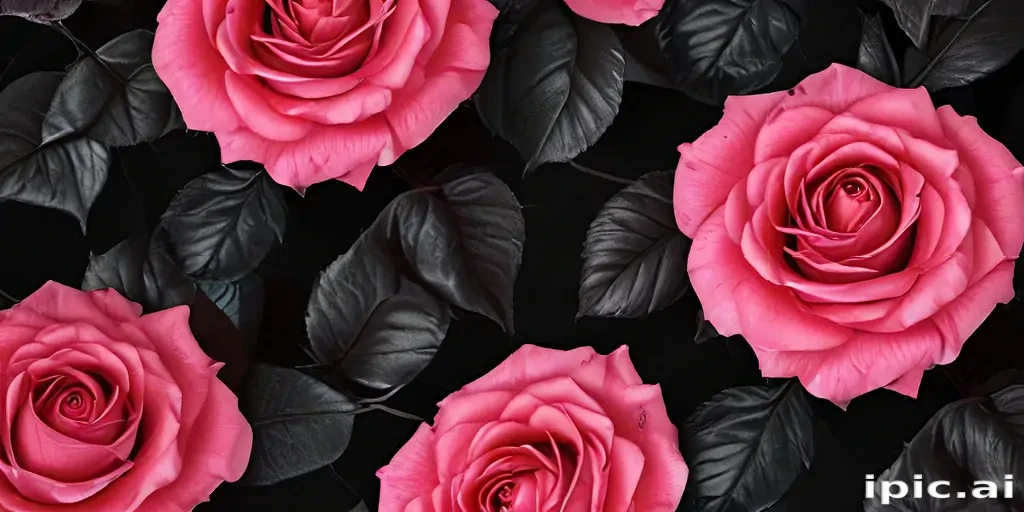 rose wallpaper black