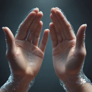 transparent prayer hands