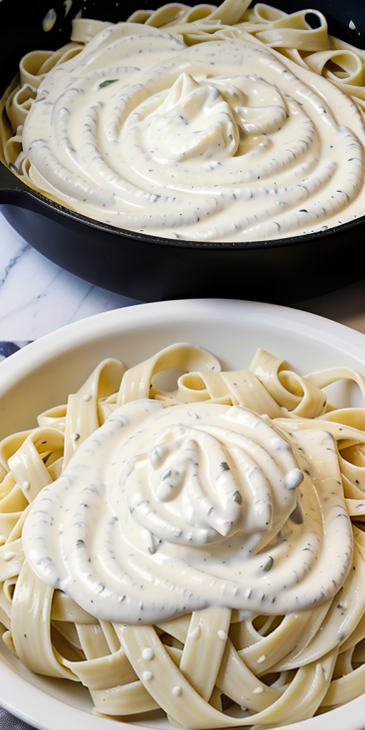 fettuccine alfredo sauce with sour cream