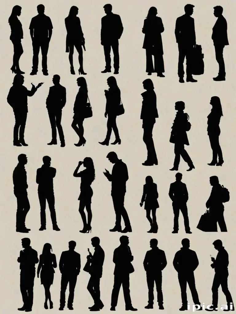 people silhouettes