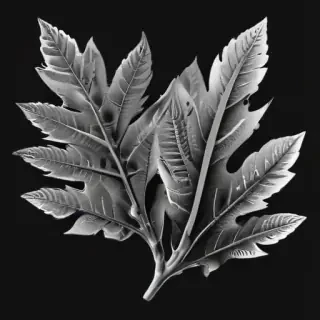 black and white clipart leaf