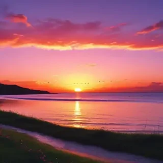 cute sunset wallpaper