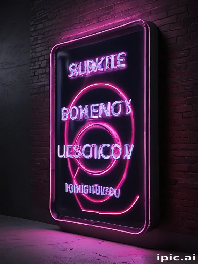 neon sign mockup