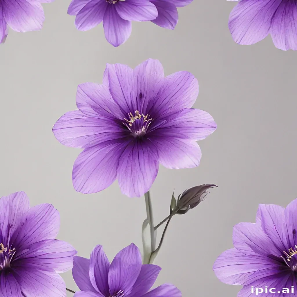 transparent purple flower