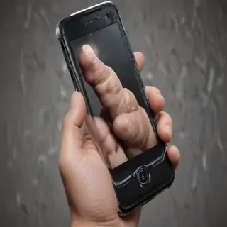 hand holding cell phone