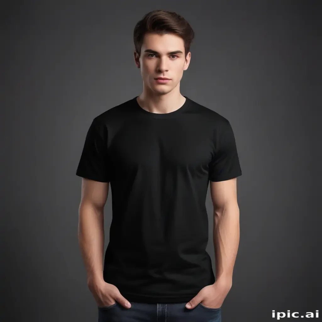 high resolution black t shirt template