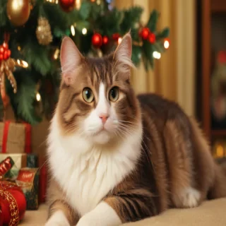 cat christmas wallpaper