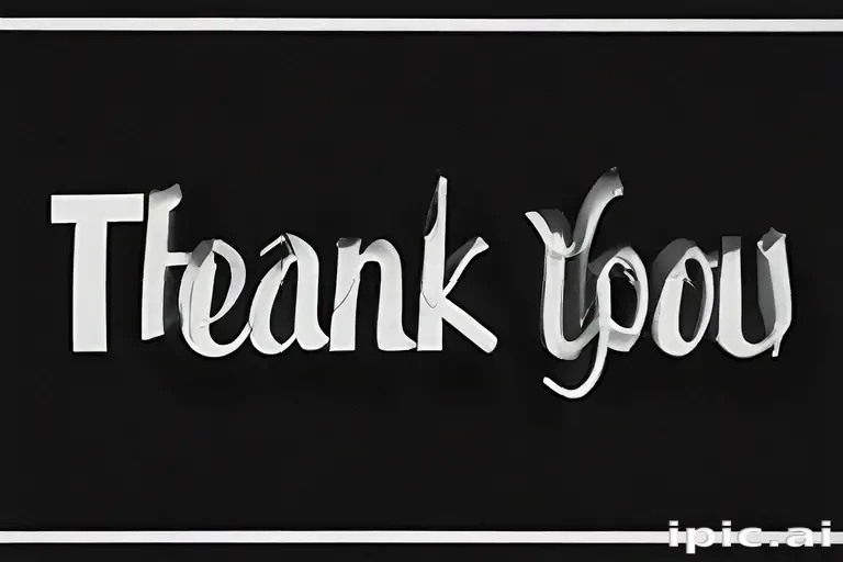 thank you in black and white