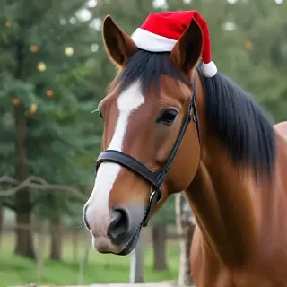 pictures of christmas horses