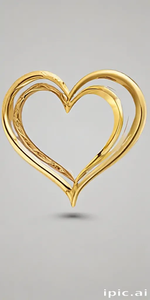 gold heart png