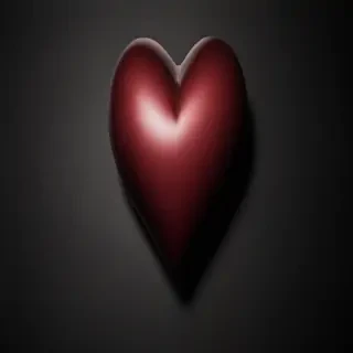 heart with black background