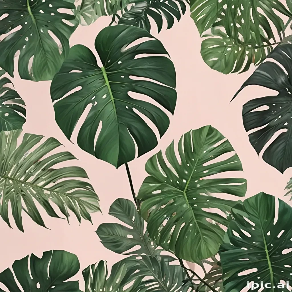 aesthetic monstera wallpaper