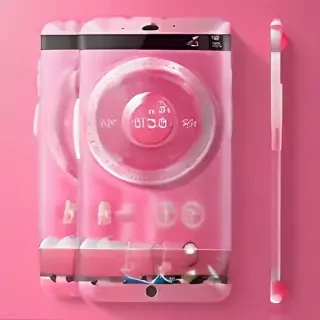 pink home screen