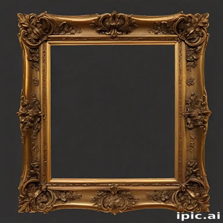 golden frame png transparent