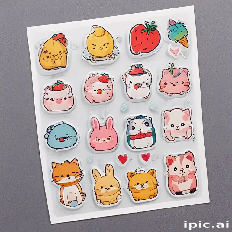 transparent cute stickers