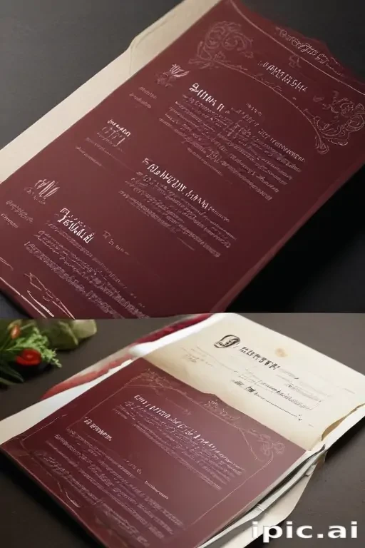 restaurant menu mockup