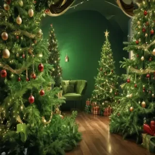 green christmas wallpaper
