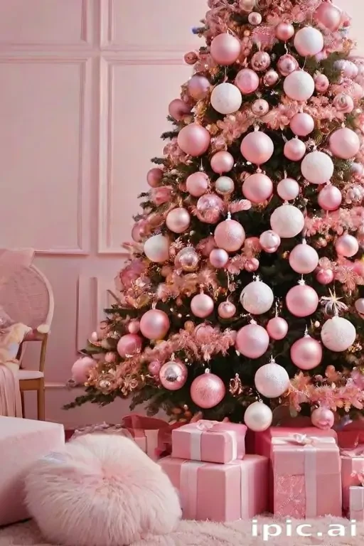 pink christmas aesthetic wallpaper