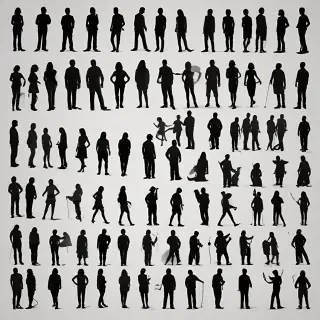 people silhouettes