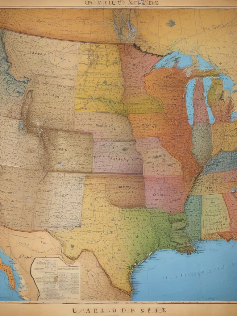 map of united states with states